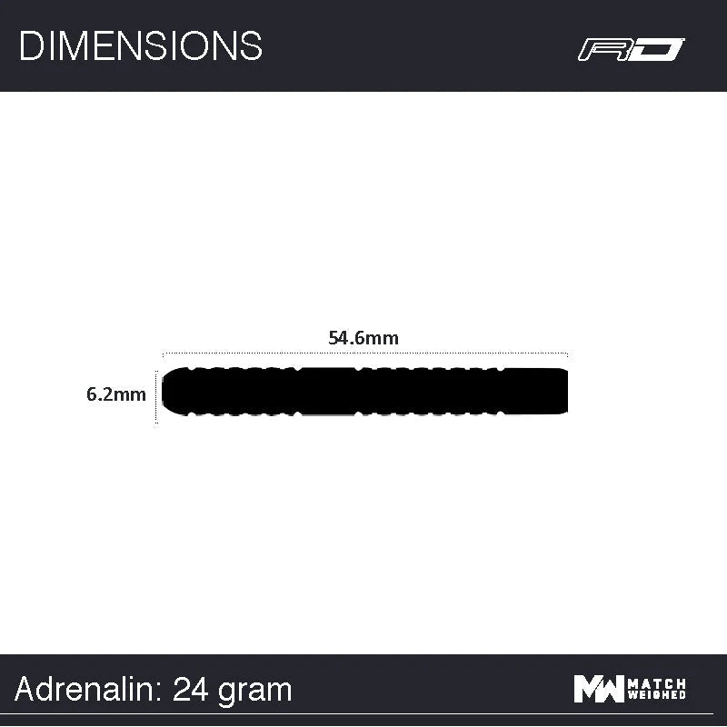 Michael van Gerwen Adrenalin Steel Tip Darts 90% Tungsten