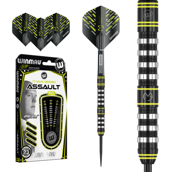Michael van Gerwen Assault Steel Tip Darts 90% Tungsten