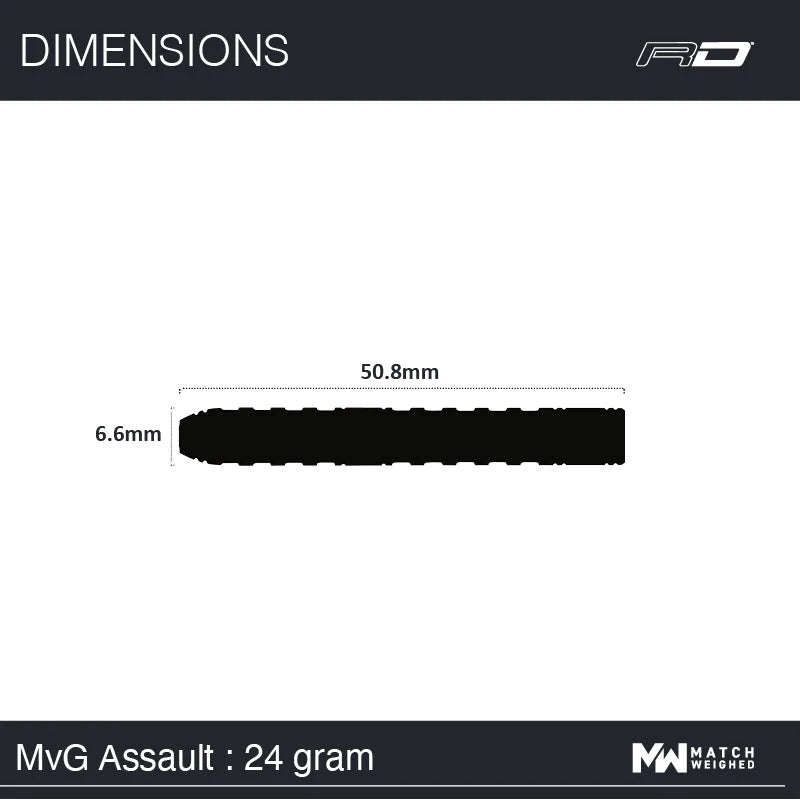 Michael van Gerwen Assault Steel Tip Darts 90% Tungsten