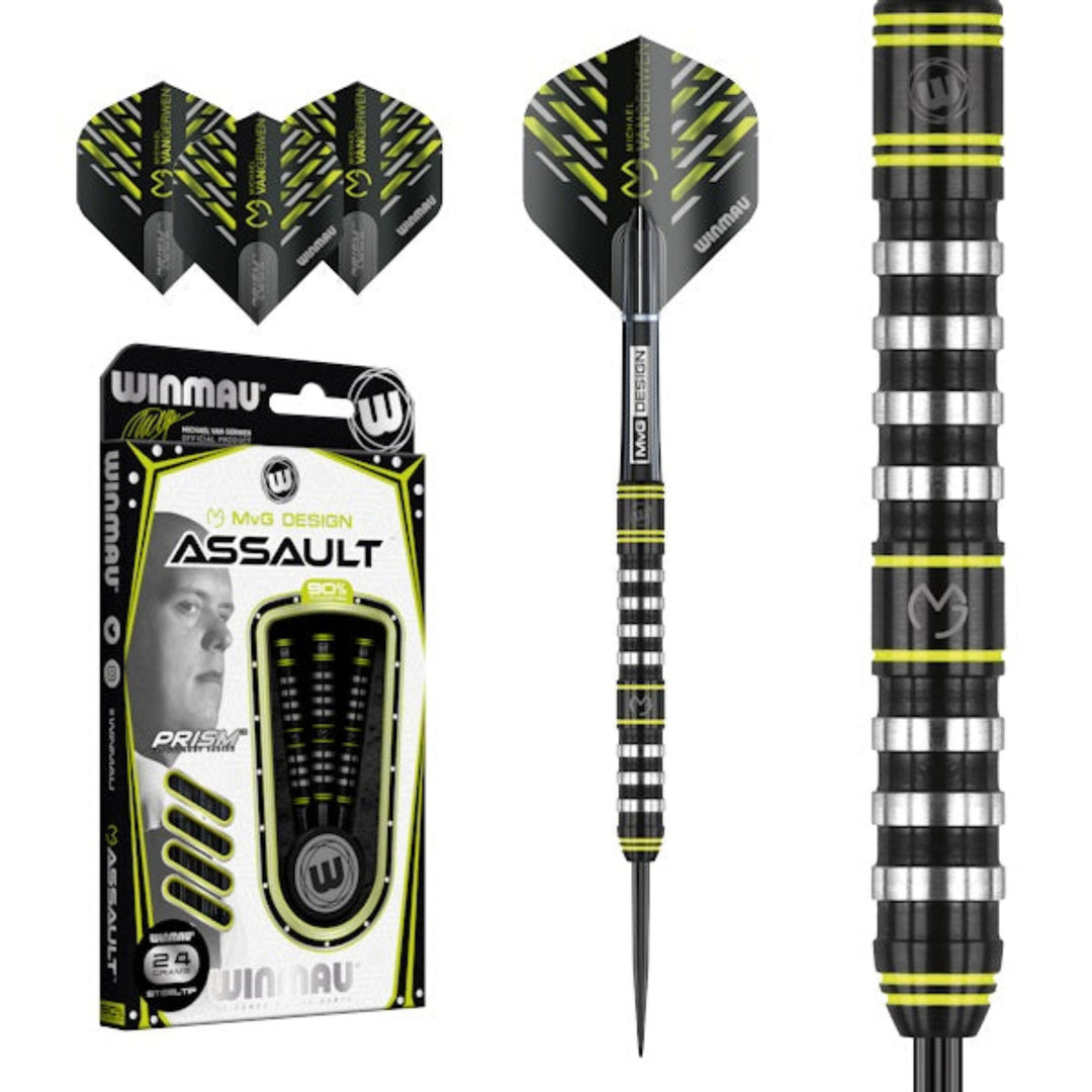Michael van Gerwen Assault Steel Tip Darts 90% Tungsten