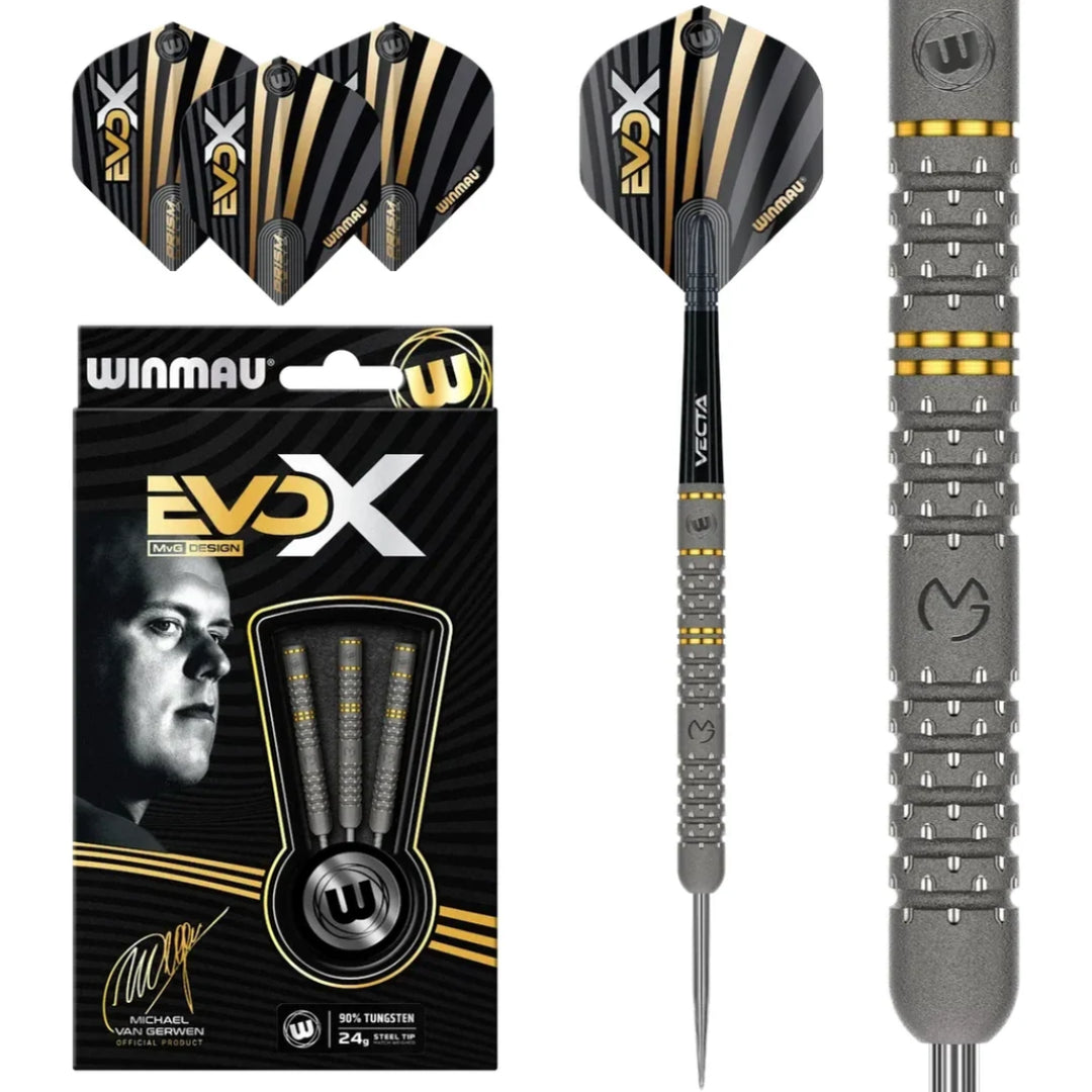 Michael van Gerwan EvoX Steel Tip Darts 90% Tungsten
