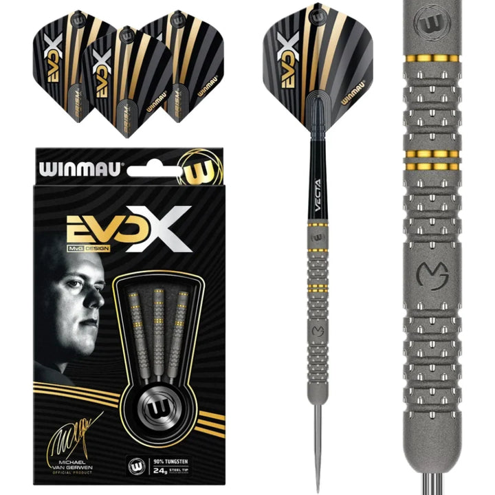 Michael van Gerwan EvoX Steel Tip Darts 90% Tungsten