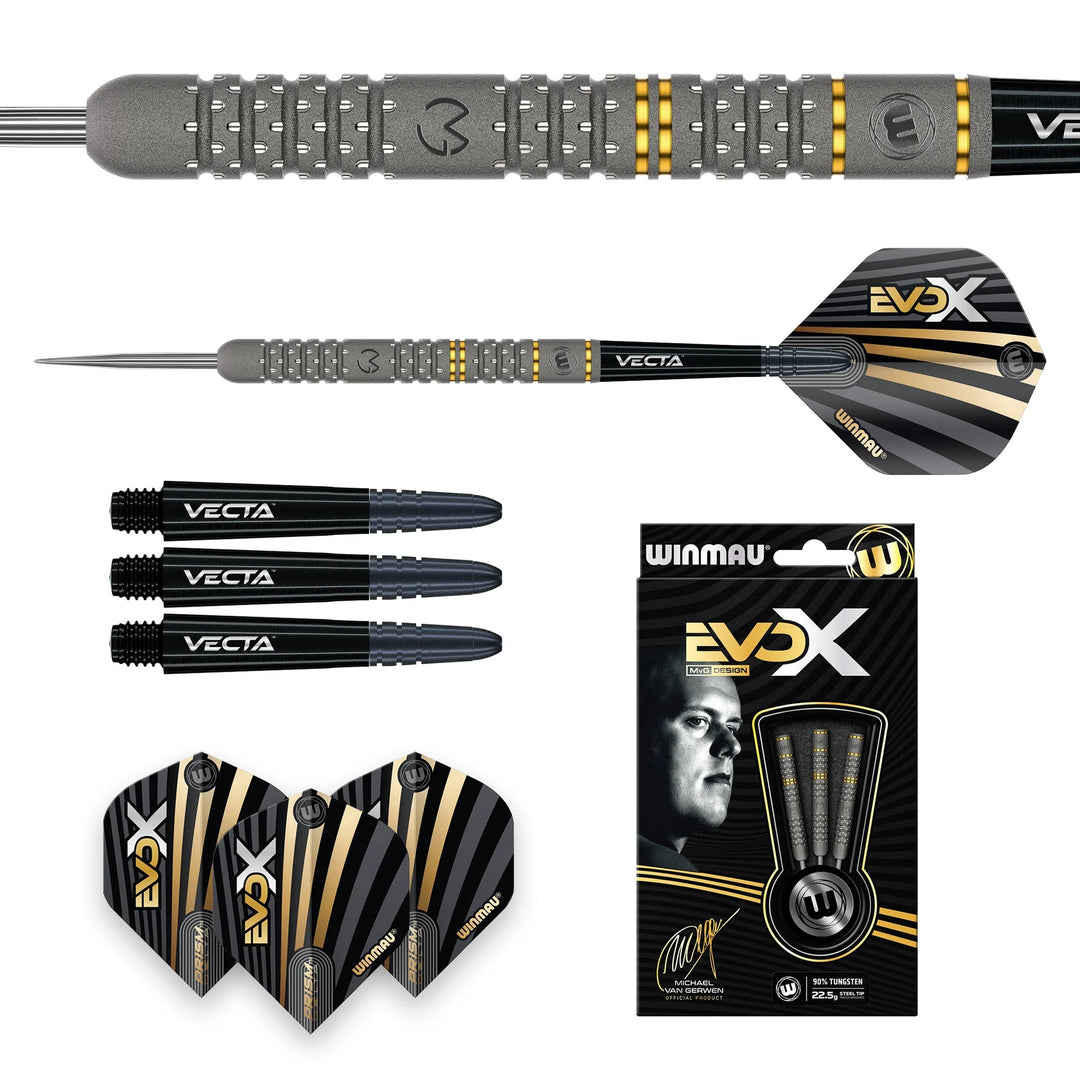 Michael van Gerwan EvoX Steel Tip Darts 90% Tungsten