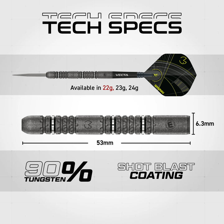 MVG Signature Edition Steel Tip Darts 90% Tungsten