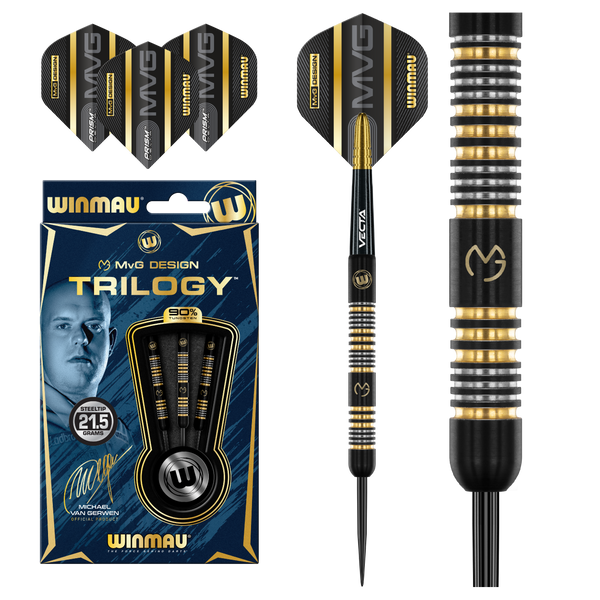 Michael van Gerwen Trilogy Steel Tip Darts 90% Tungsten