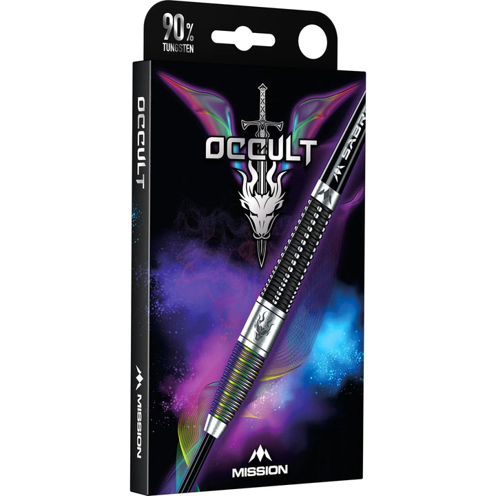 Occult Black &amp; Coral PVD Steel Tip Darts 90% Tungsten