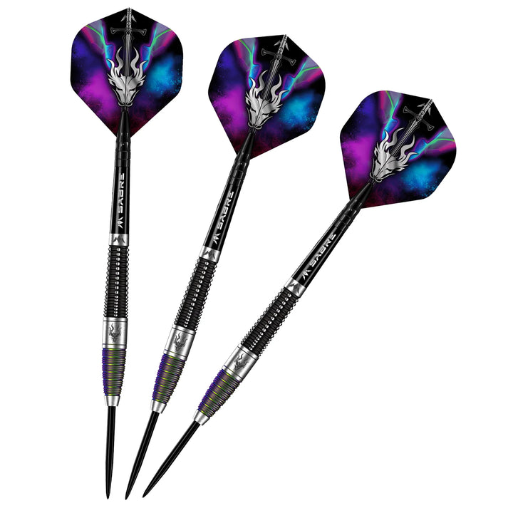 Occult Black &amp; Coral PVD Steel Tip Darts 90% Tungsten
