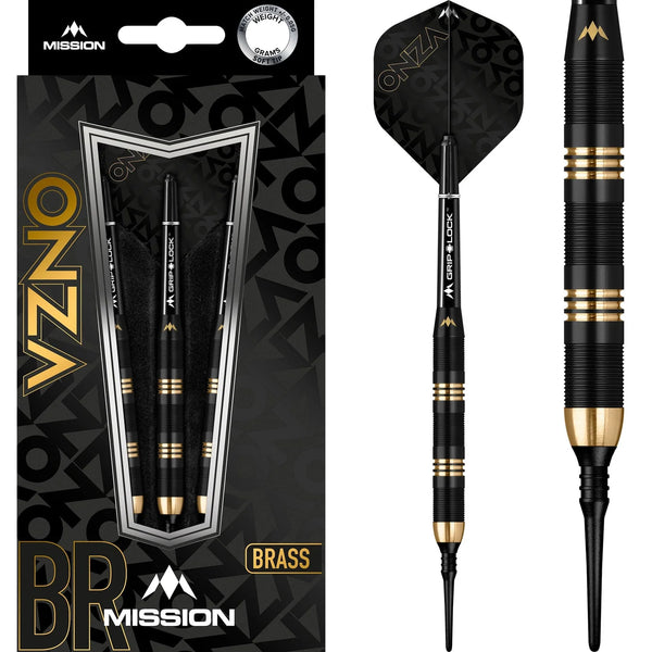 Mission Onza Black & Gold M1 Soft Tip Brass Darts