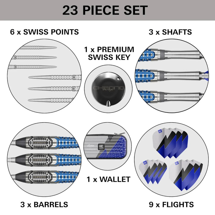 Phil Taylor Power Chrono Swiss Point Darts 95% Tungsten