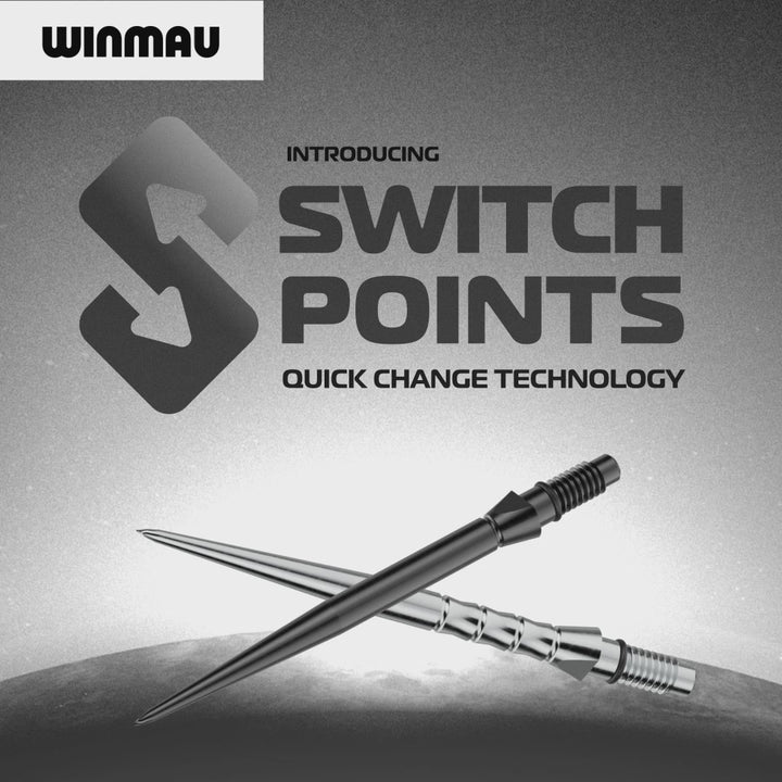 Winmau Switch Points - Wave Silver