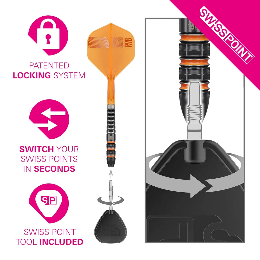 Raymond Van Barneveld 95K Swiss Point Darts 95% Tungsten