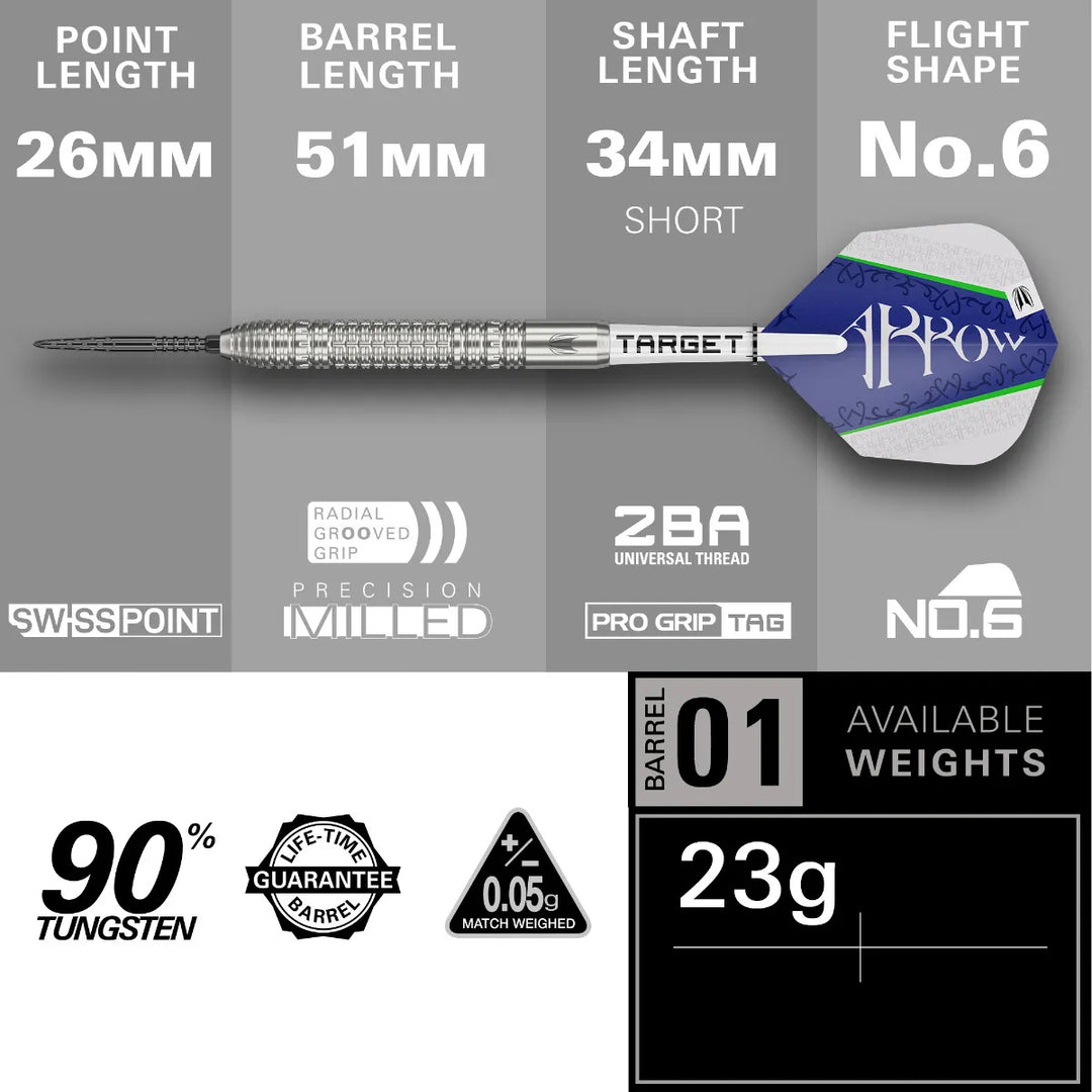 Shane McGuirk G1 Swiss Point Darts 90% Tungsten