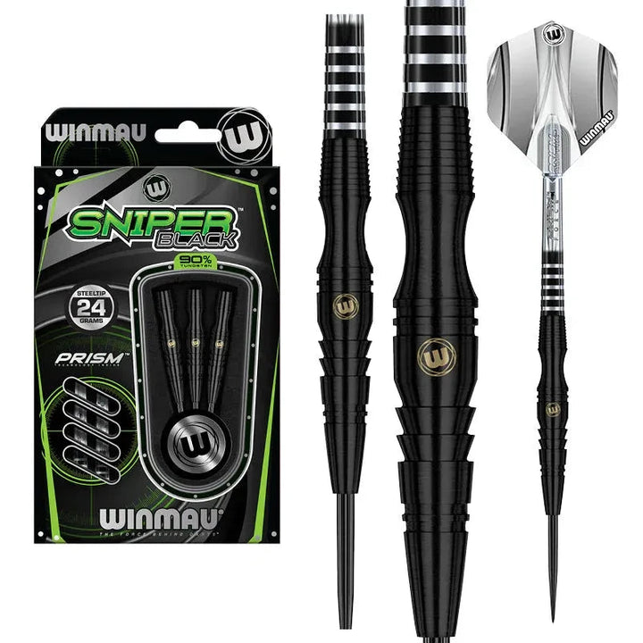 Sniper Black Steel Tip Darts 90% Tungsten