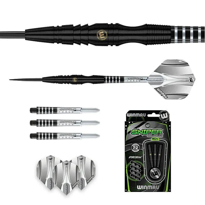 Sniper Black Steel Tip Darts 90% Tungsten