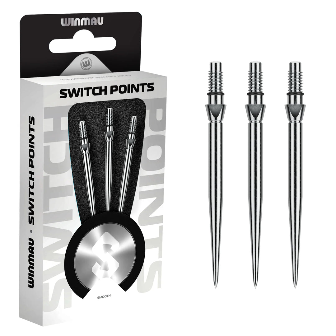 Winmau Switch Points - Smooth Silver