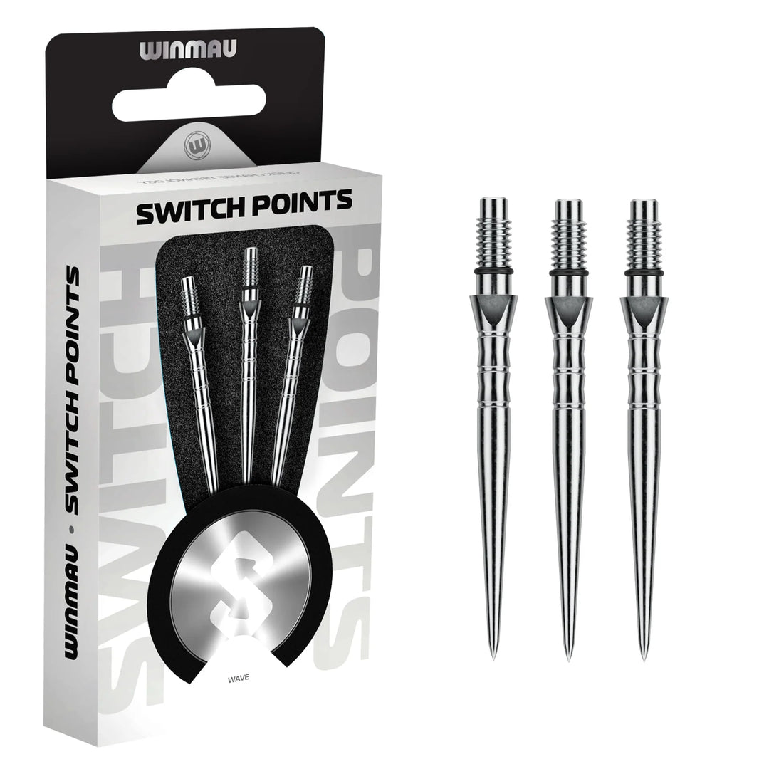 Winmau Switch Points - Wave Silver