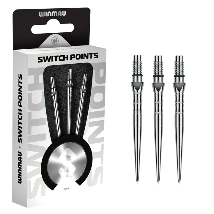 Winmau Switch Points - Wave Silver
