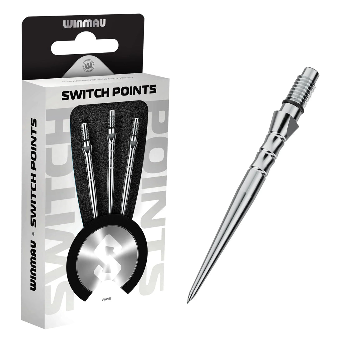 Winmau Switch Points - Wave Silver