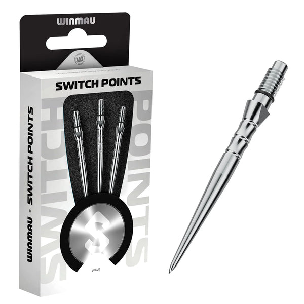 Winmau Switch Points - Wave Silver