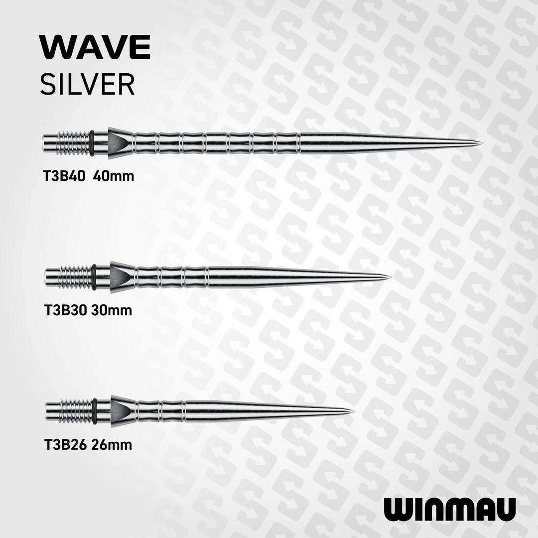 Winmau Switch Points - Wave Silver