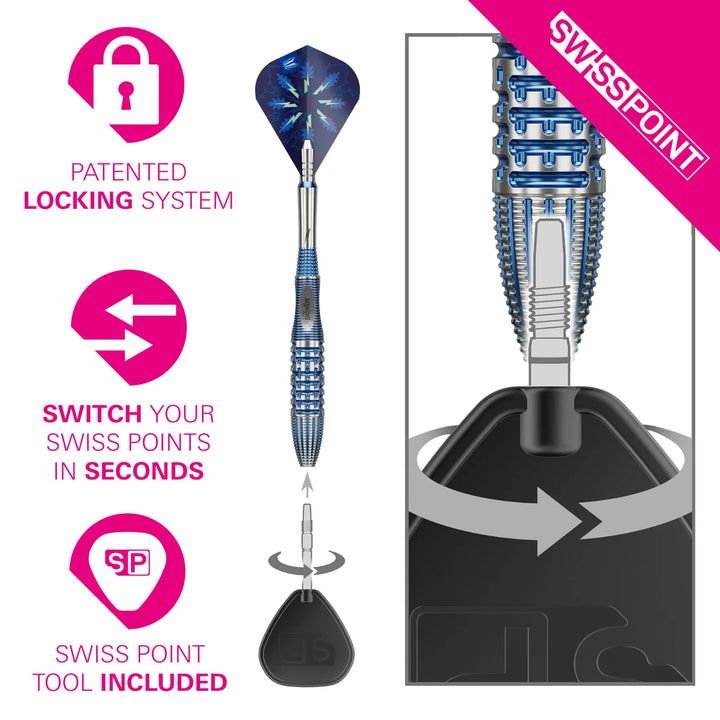 Phil Taylor Power Gx2 Swiss Point Darts 95% Tungsten