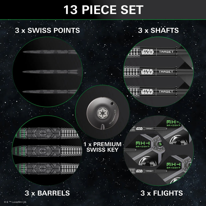 Star Wars Tie Fighter Swiss Point Darts 90% Tungsten