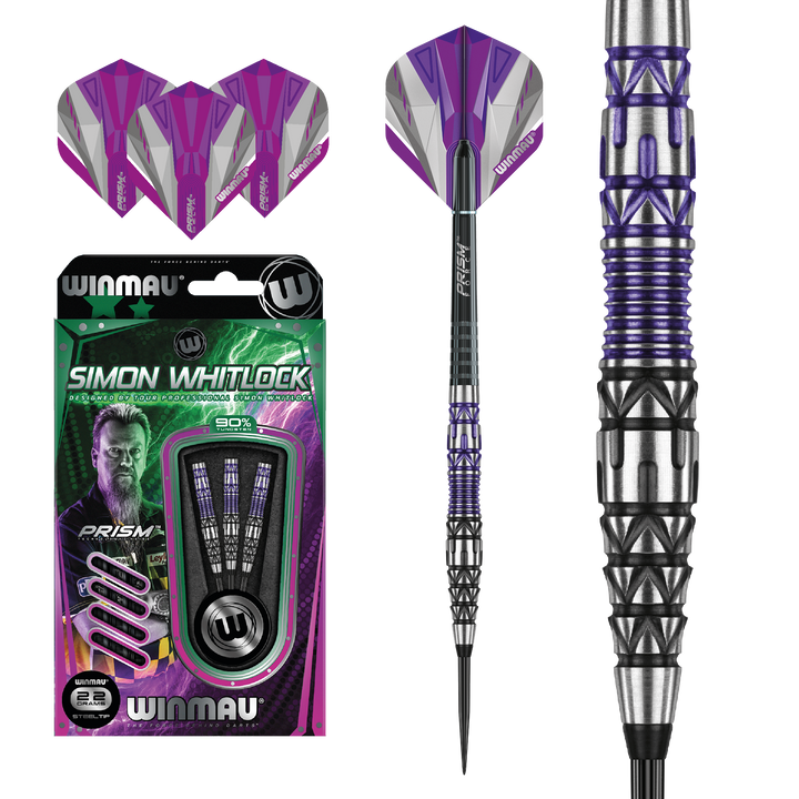 Simon Whitlock Special Edition Steel Tip Darts 90% Tungsten
