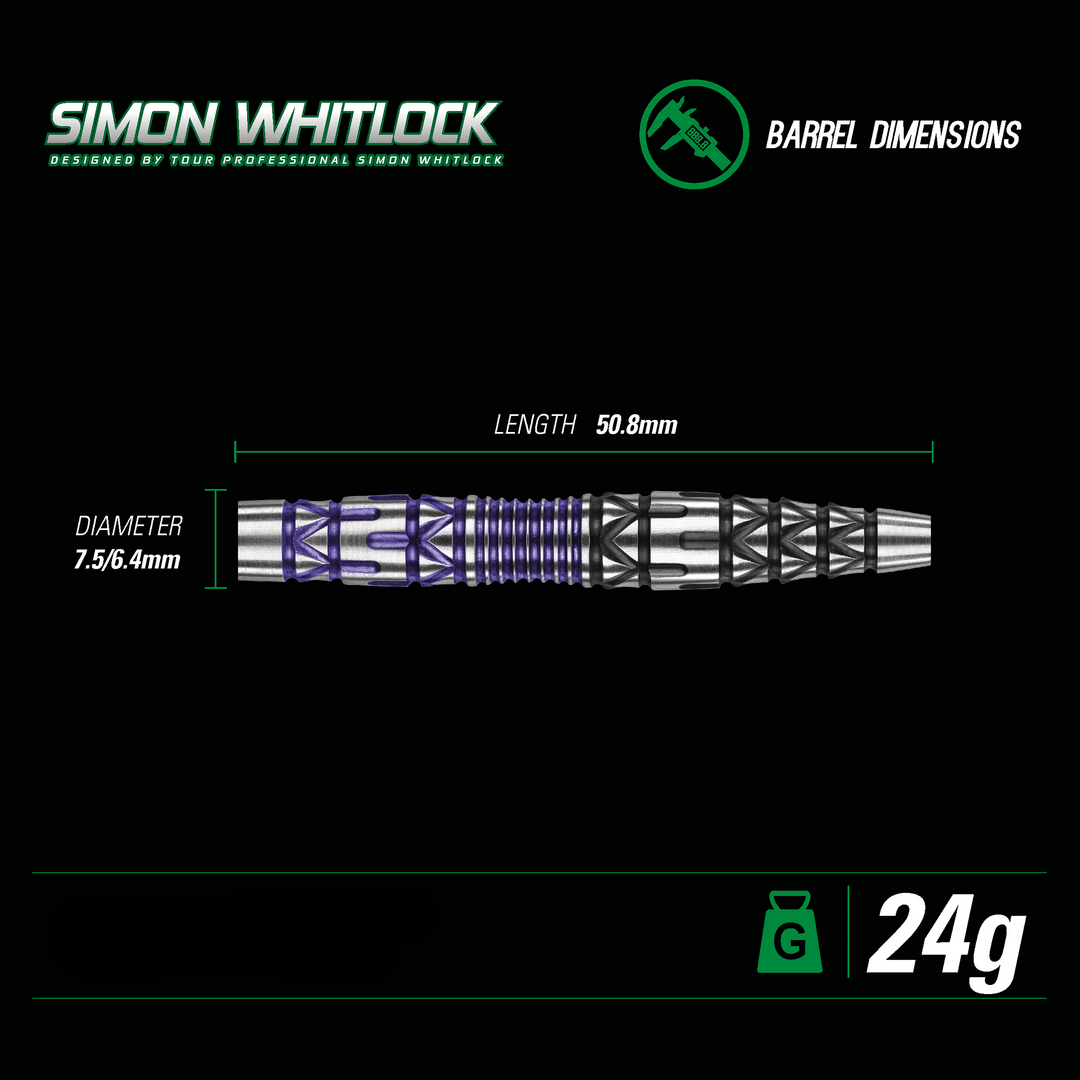 Simon Whitlock Special Edition Steel Tip Darts 90% Tungsten
