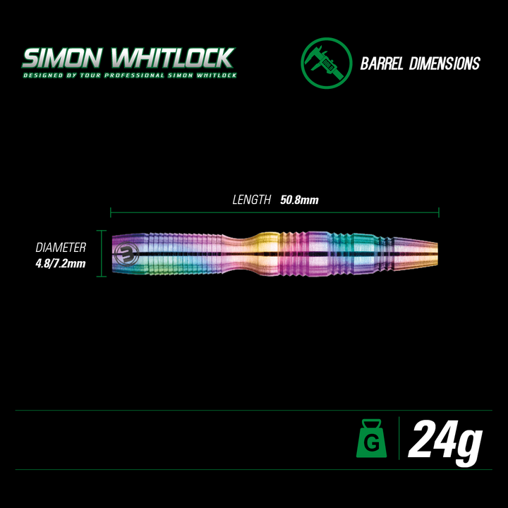 Simon Whitlock Urban Grip Steel Tip Darts 90% Tungsten