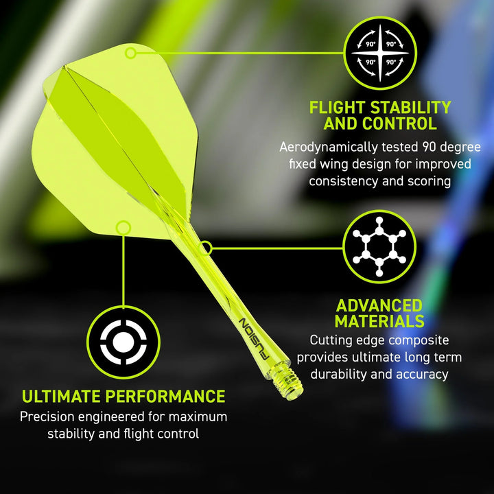 Fusion No.6 Integrated Flight and Shaft - Neon Yellow