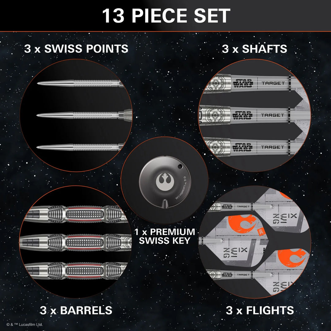 Star Wars X-Wing Swiss Point Darts 90% Tungsten