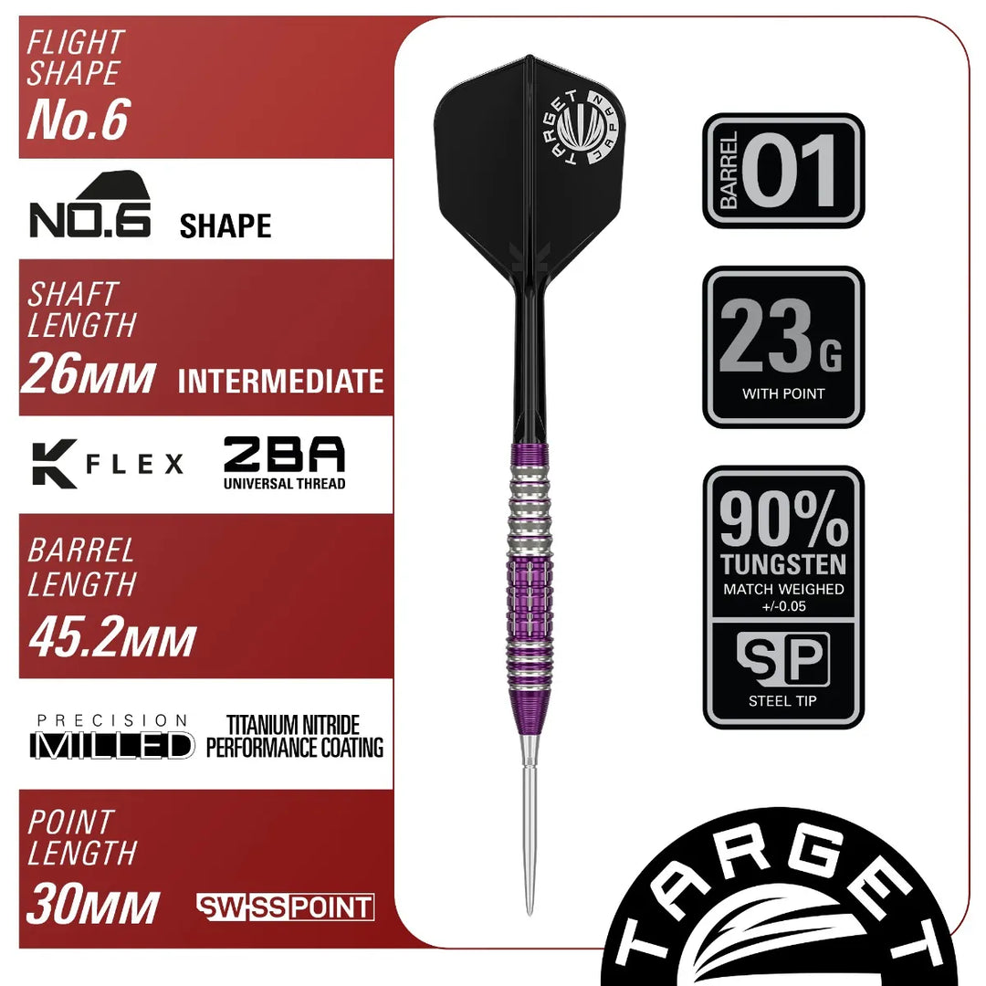 Tung Suk Zenith G1 Swiss Point Darts 90% Tungsten